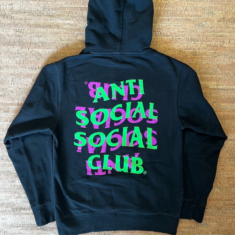 Anti Social Social Club Hoodie with Neon Text